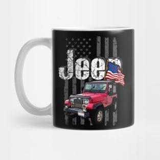 Jeep Wrangler YJ Jeepcar JEEP Flag Mug